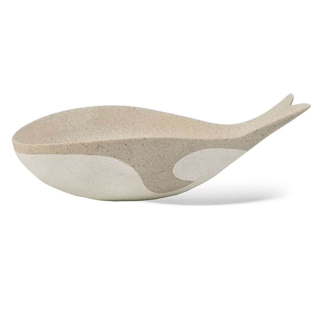 Centro de Mesa Decorativo Baleia em Resina Areia 30cm TMN3056 BTC