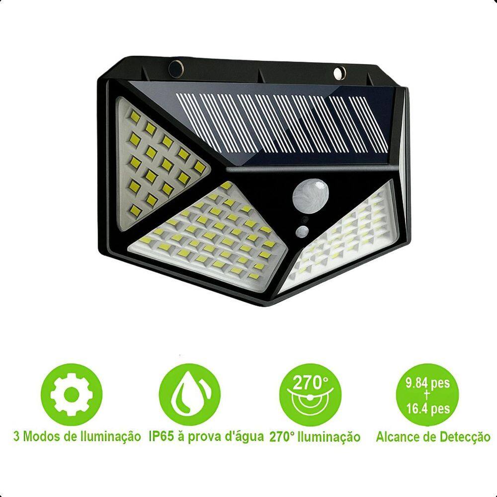 Luminária Solar Sem Fio Luz Fort, Design Premium Compacto