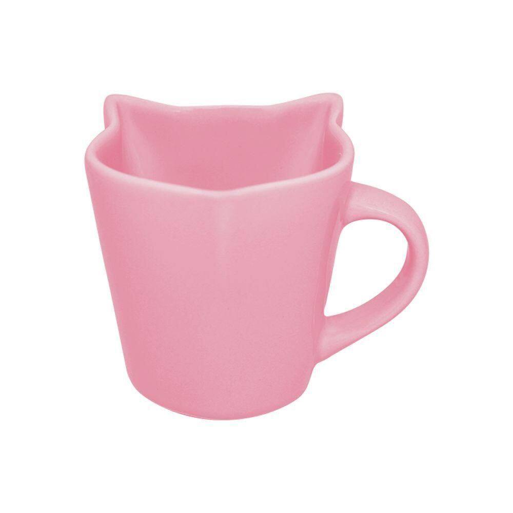 Caneca Meow Rosa: Elegância Divertida Em Porcelana Para Momentos Especiais