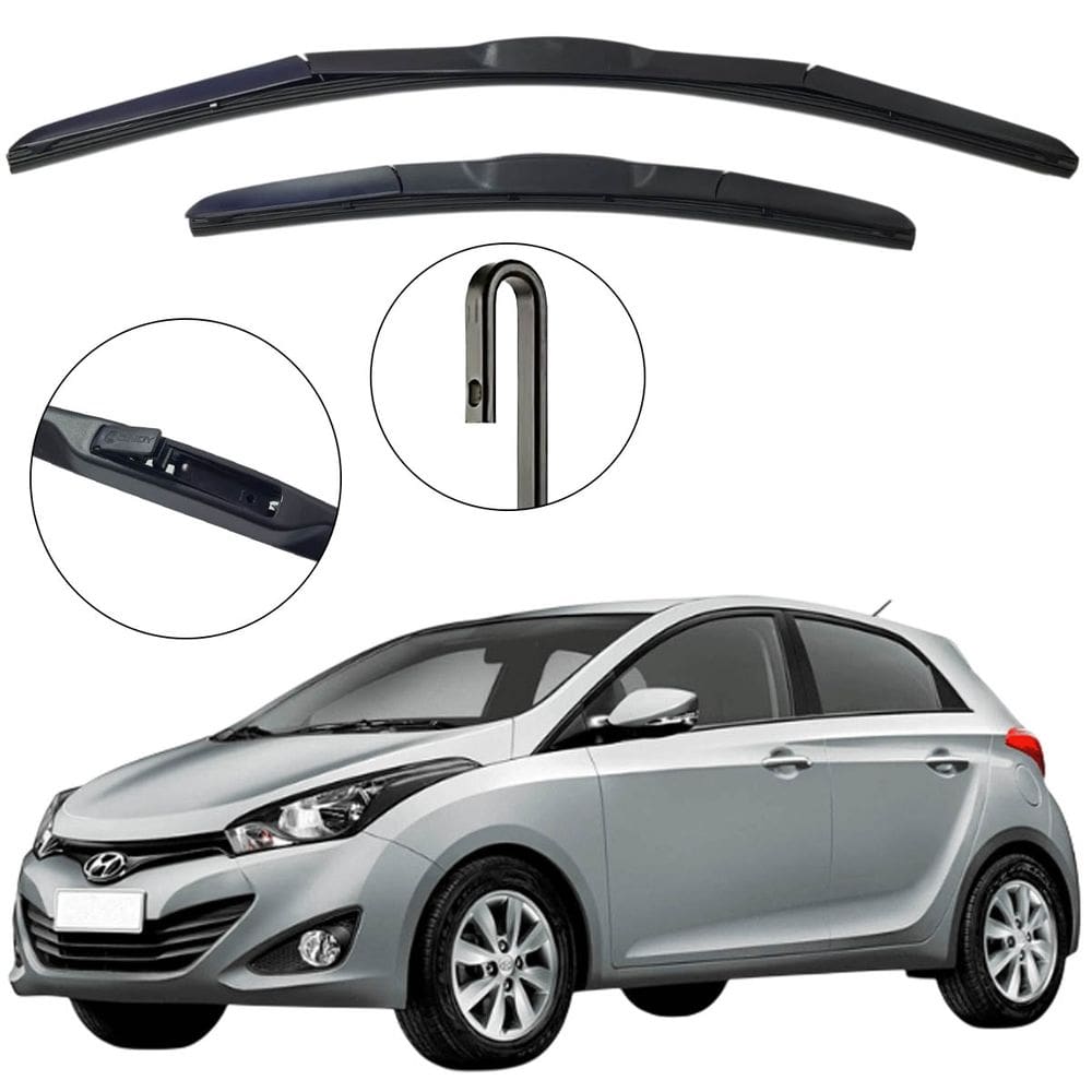 Kit Palheta Dianteira Hb20 Hb20S Hb20X 2013 a 2019 Limpador de Parabrisa de Silicone