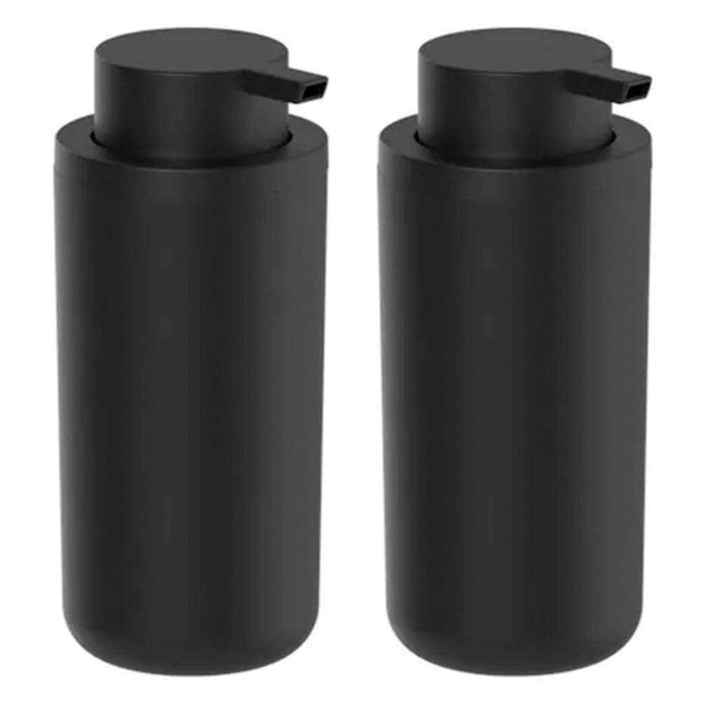 2X Dispenser De Parede Sabonete Detergente Ou Preto 500Ml