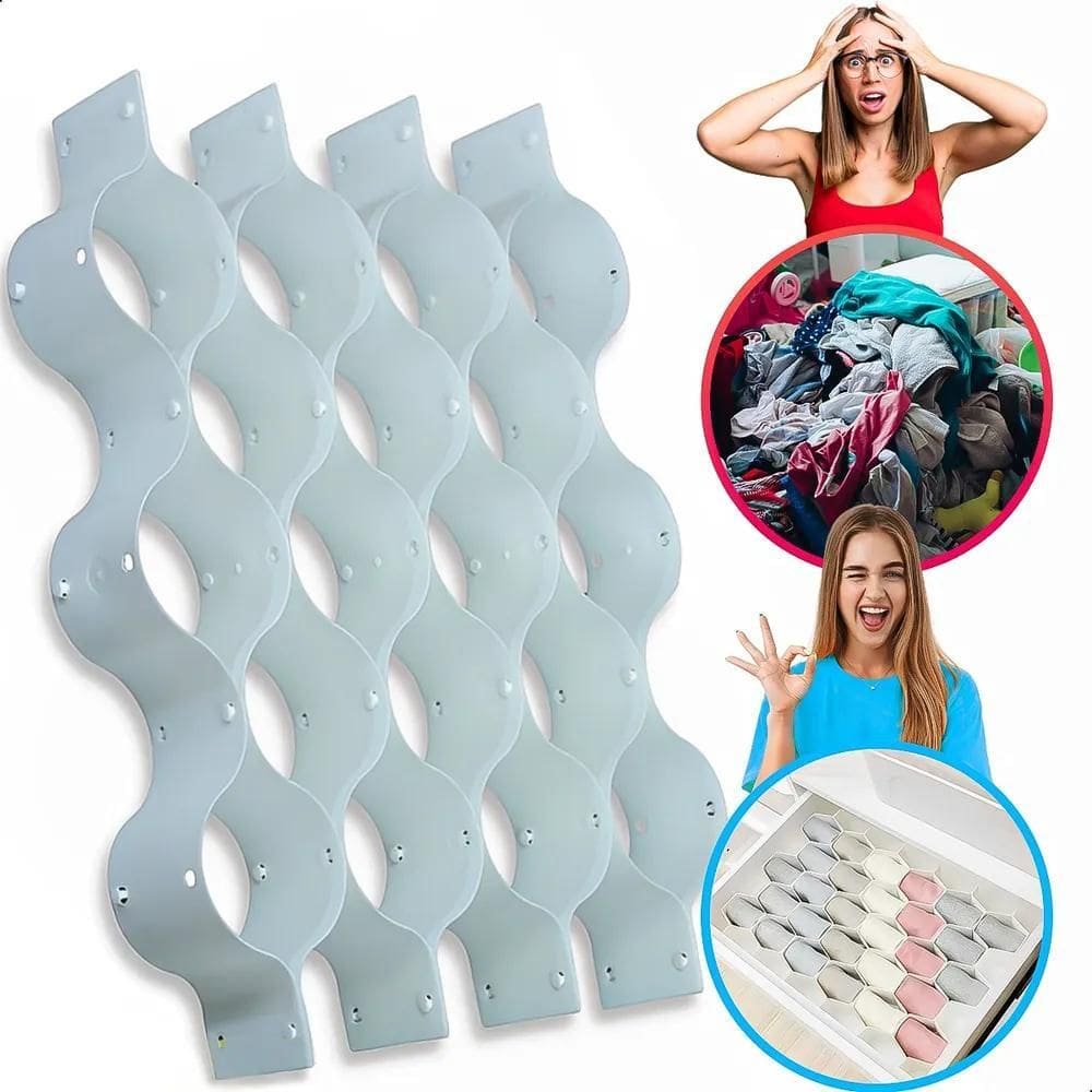 Organizador Gaveta Colmeia Roupa Cuecas Calcinhas Meias