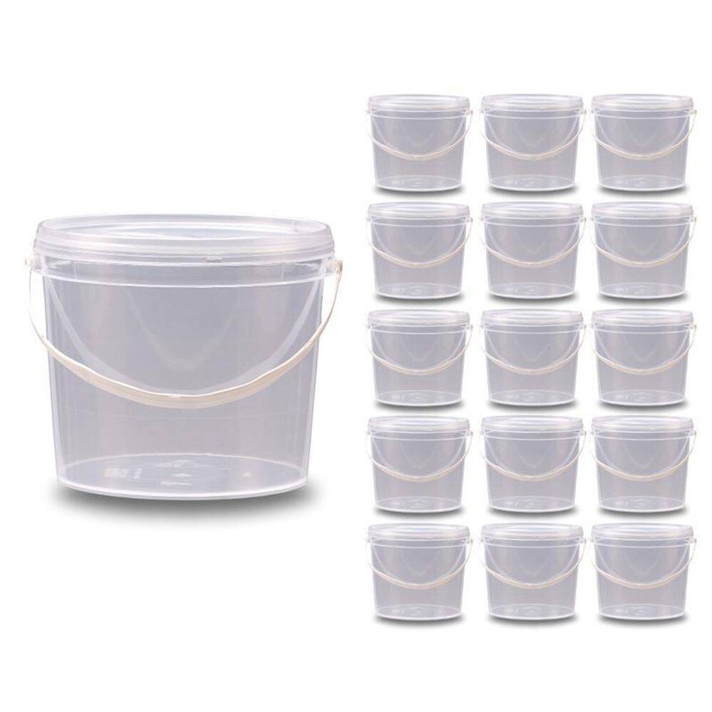 Balde Transparente 2.2L - Kit 15 Pçs