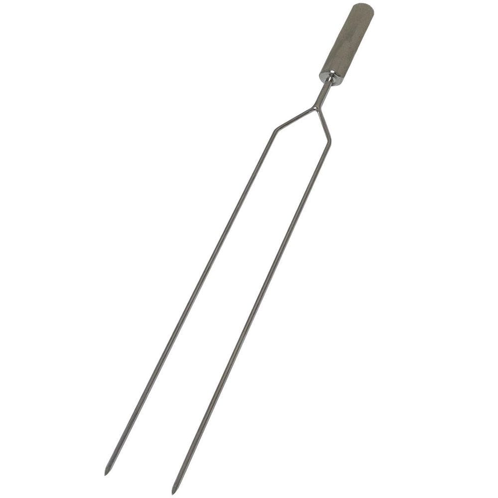 Espeto Duplo Churrasco Inox 304 Polido 70Cm Não Enferruja