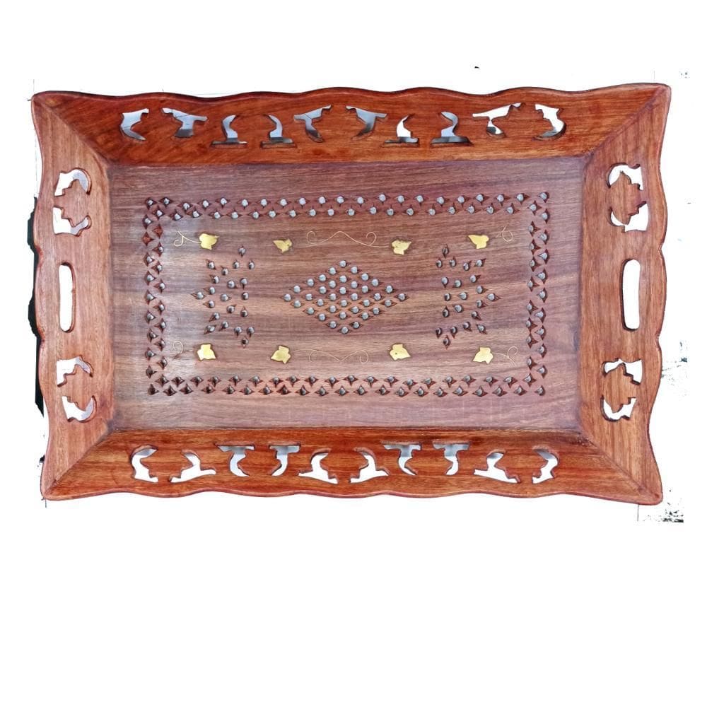 Bandeja Entalhada Indiana 38 Cm