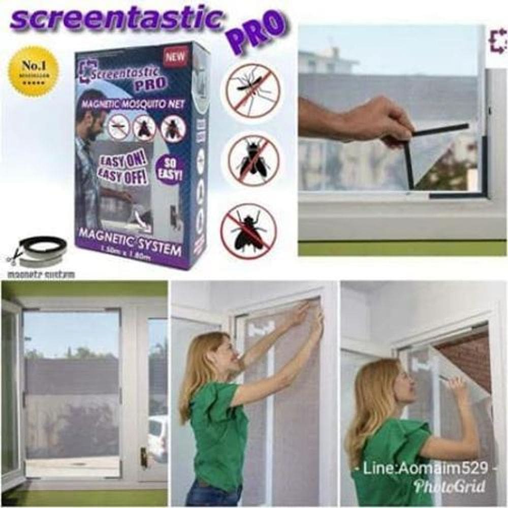 Kit 2 Super Tela Mosquiteira Janela Anti-Inseto Mosquito