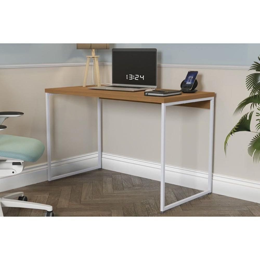 Mesa De Escritório Secretária Industrial Li002 Canela-branco - Kappesberg