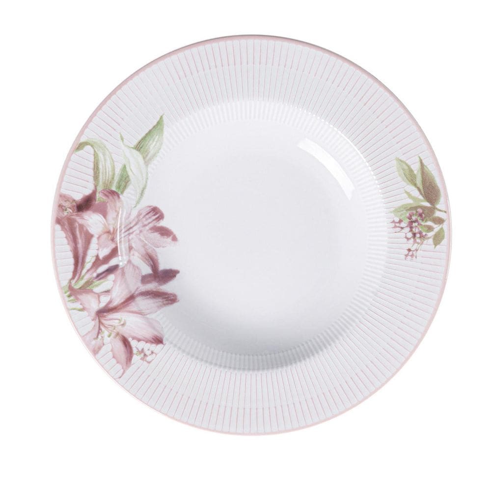Prato Fundo 28Cm Pome Sopa Porcelana Decorada Tramontina