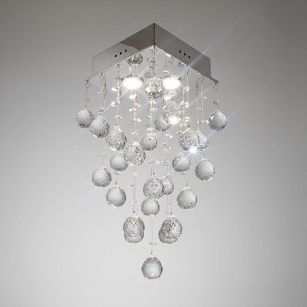 Lustre Para Sala, Quarto, Cozinha Em Cristal K9 Base 20x20