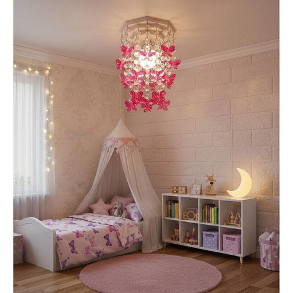 Lustre Para Quarto Infantil Bebê Menina Ou Menino Borboletas