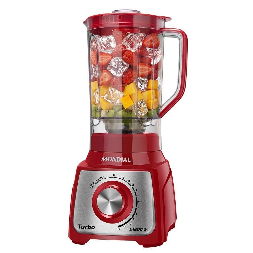 Liquidificador Turbo Inox L-1200 Ri 220v-vermelho/inox