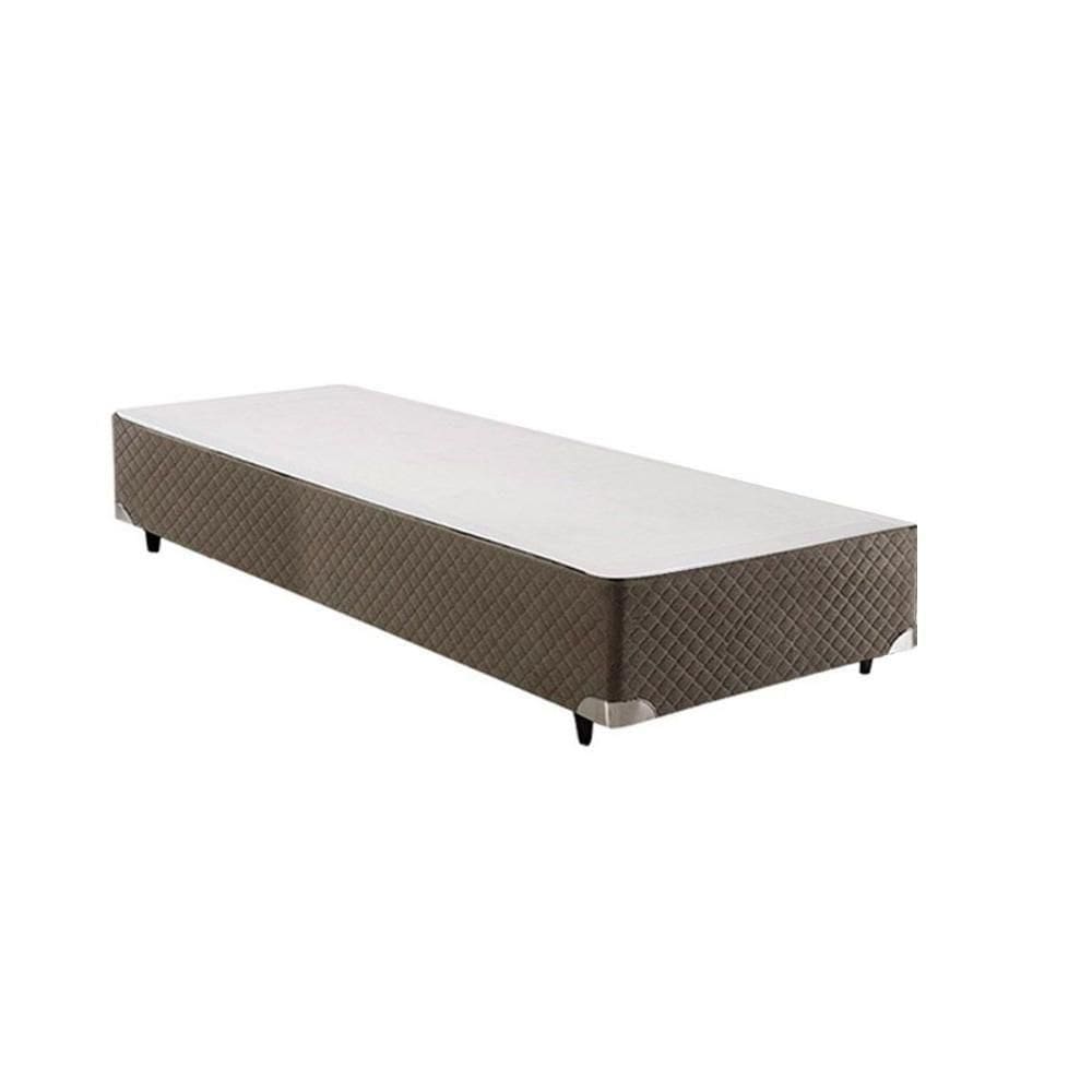 Cama Box Base Solteiro Velvet Gray (88x188x28) - Herval