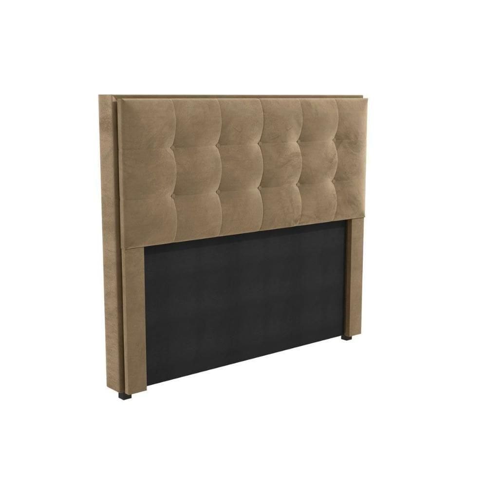 Cabeceira Cama Box Estofada Casal Cab010 Suede Bege - Kappesberg