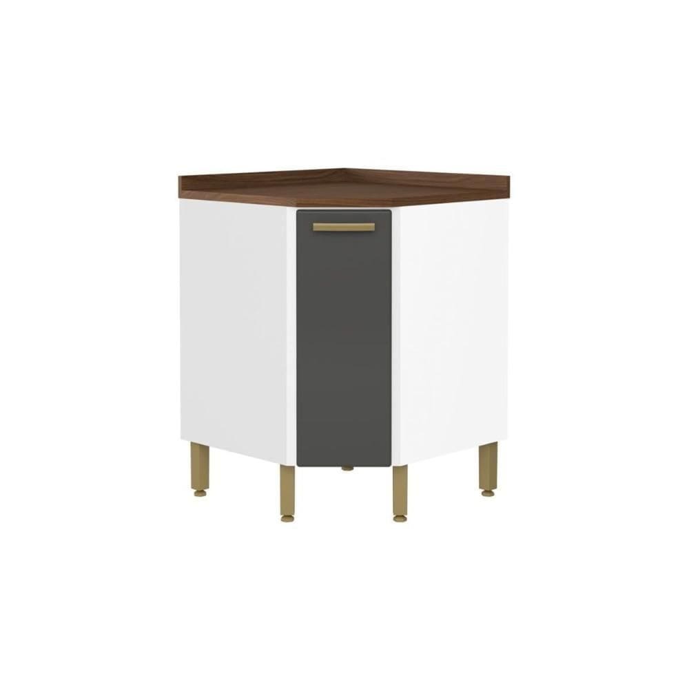 Balcão De Cozinha Modulado Bella Canto C- 1 Porta Grafite - Bertolini