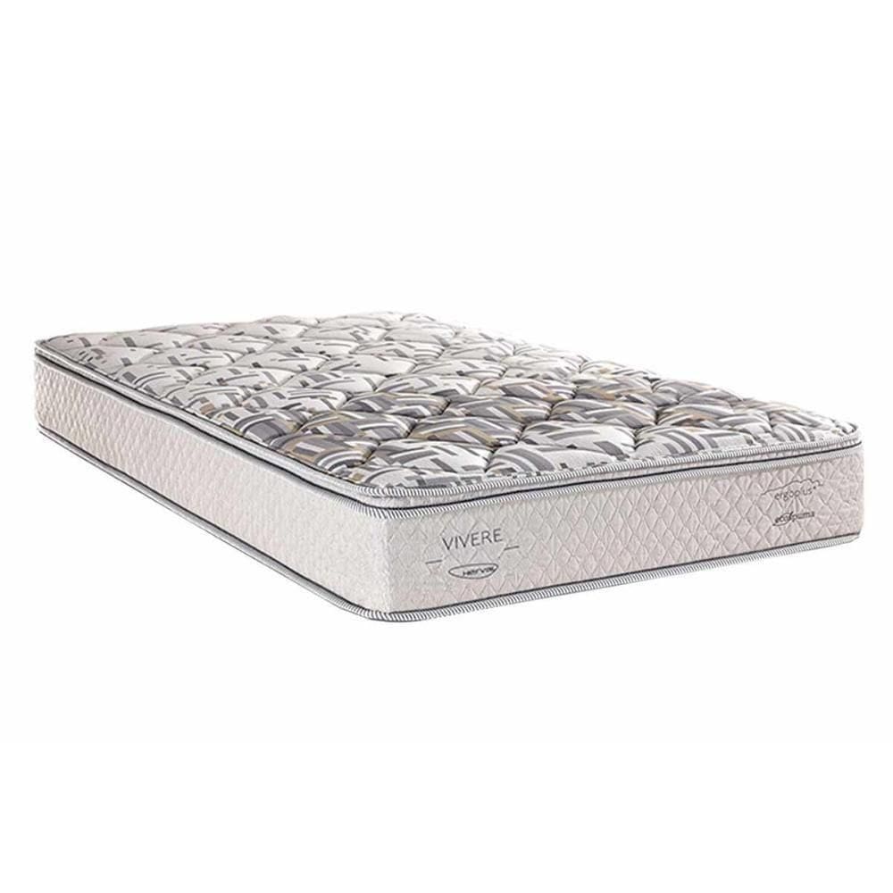 Colchão Solteirão Espuma Compact Ag 65 - Santorini C1604 Ergoplus Malha Pillow Top (96x203x25) - Herval