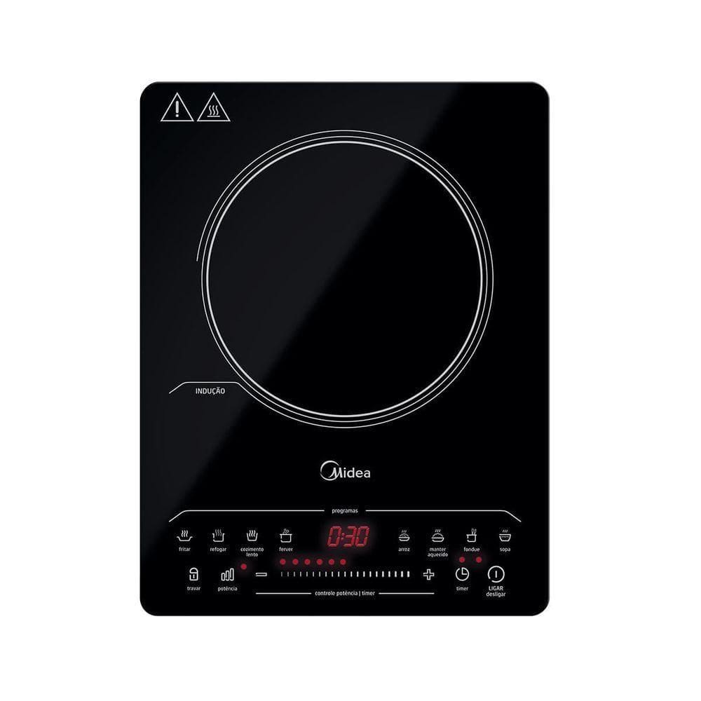 Cooktop Indução 1 Boca Portátil Midea Cyad12 - 220v