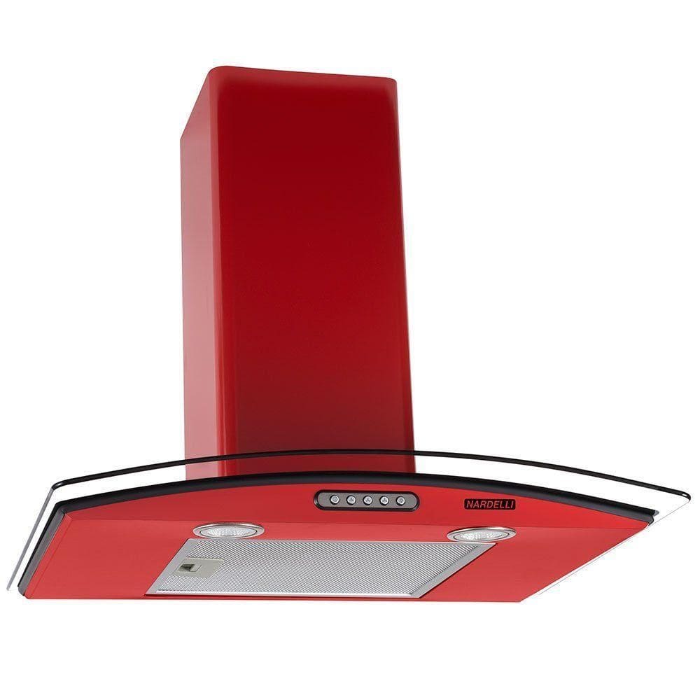 Coifa De Parede 60cm Vidro Curvo Slim Nardelli Red 220V