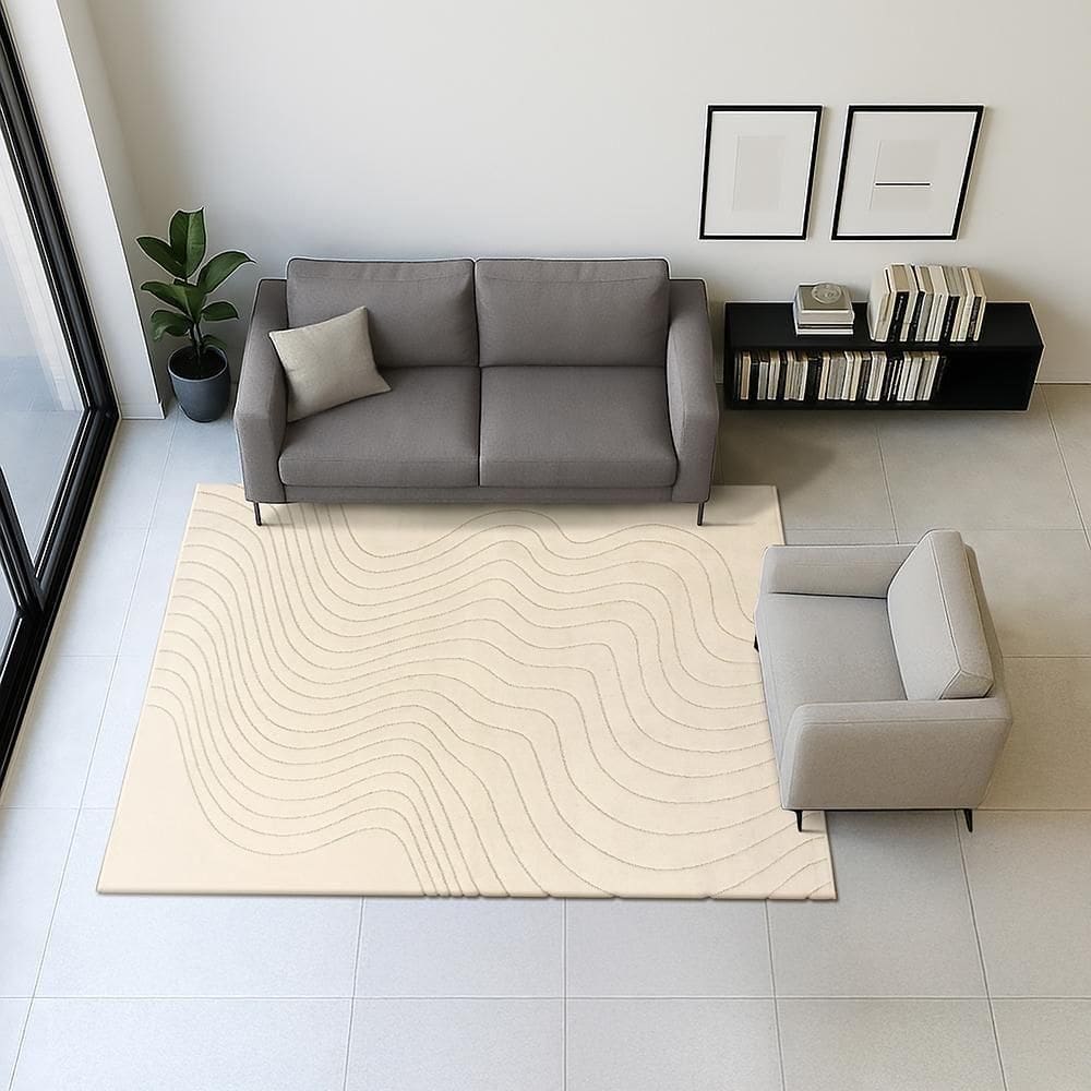 Tapete Movimentos Curvas Snow 150x200cm Tapetes São Carlos