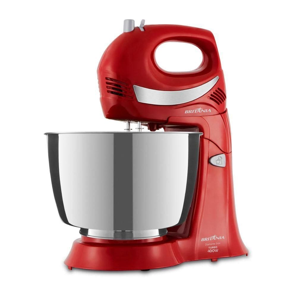 Batedeira Britânia Diamante Inox Vermelha 550W 110V