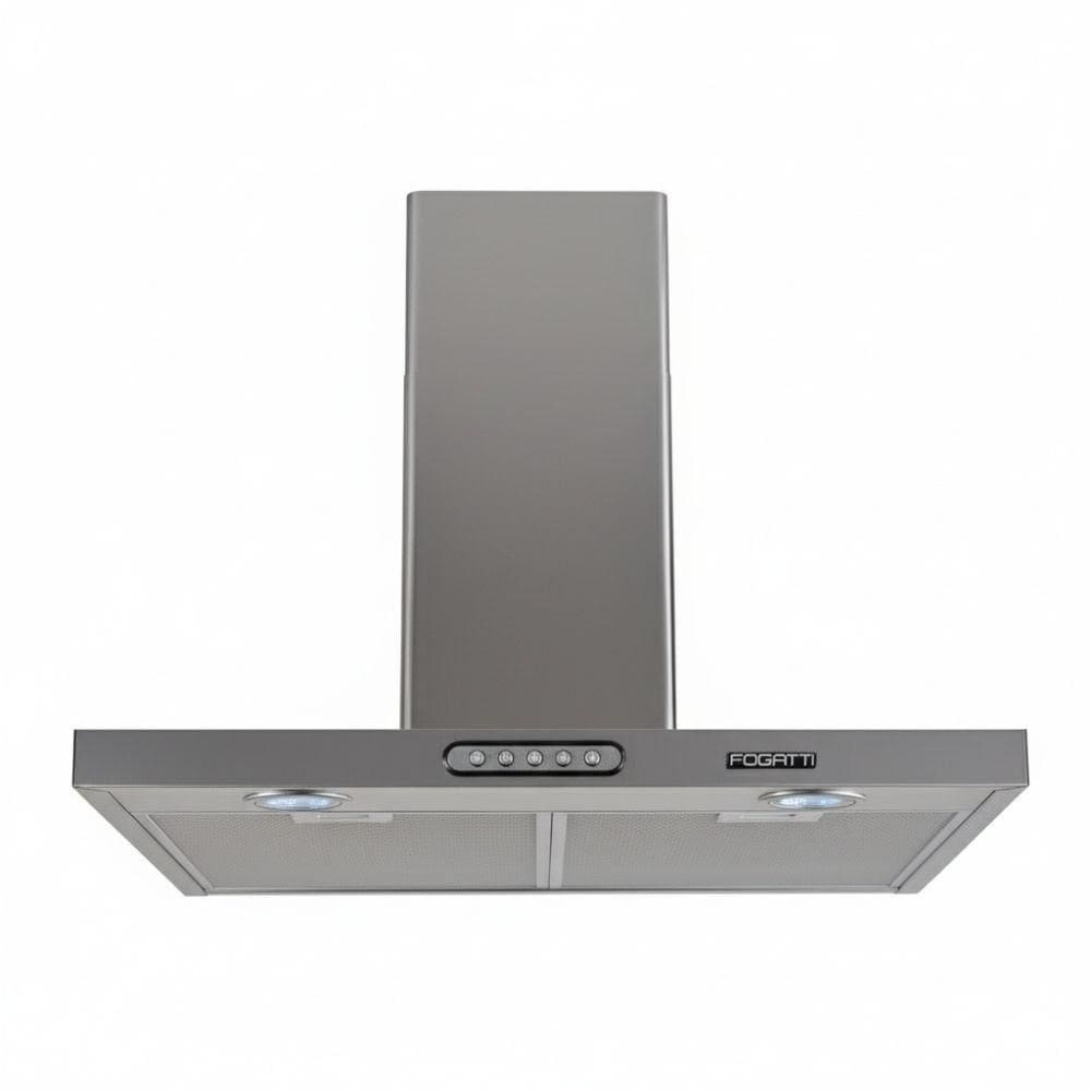 Coifa De Parede 60cm Retangular Duto Slim Fogatti Inox 220V