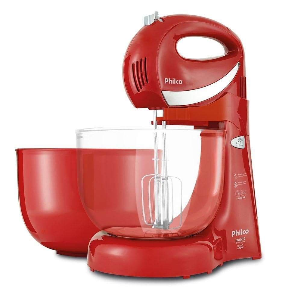 Batedeira Philco Paris Cristal Neve Vermelha 350W 110V