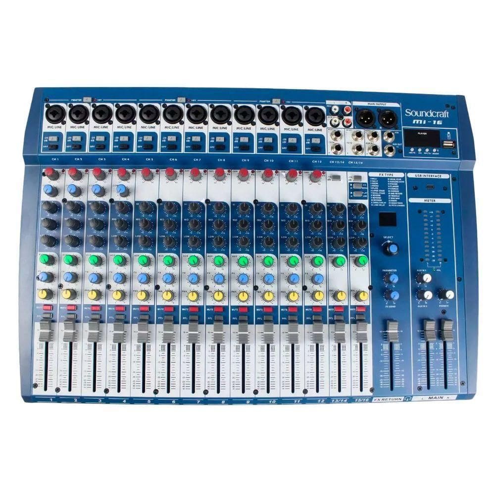 Mixer Analogico Soundcraft Mi-16 16 Canais Bluetooth E Usb