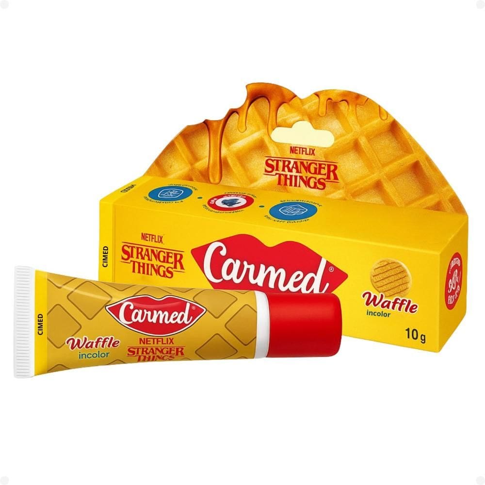 Hidratante Labial Carmed Netflix Stranger Things Waffle Incolor 10g