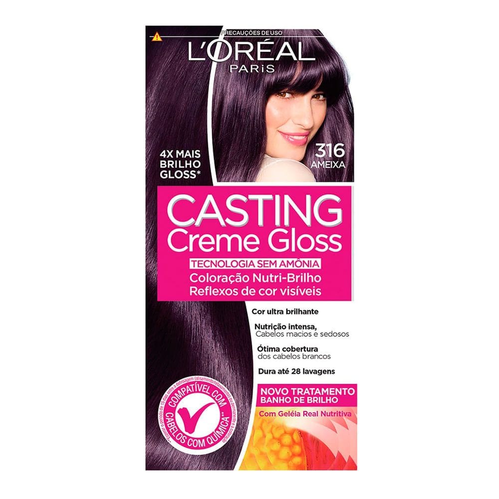 Tintura Creme Casting Creme Gloss L`oréal Ameixa 316 Kit