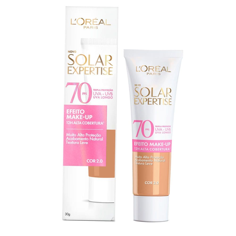 Protetor Solar L`Oréal Paris Solar Expertise Efeito Make Up FPS70 Cor 2.0 30g