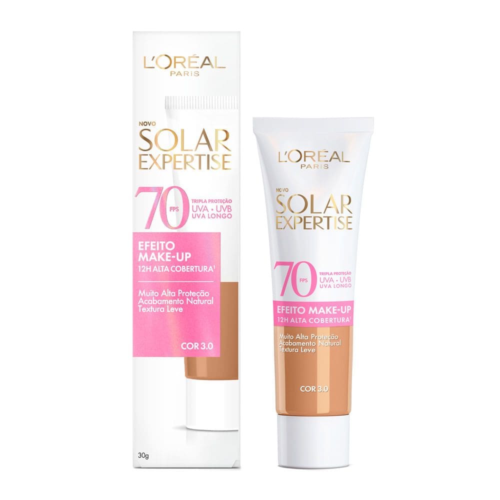 Protetor Solar L`Oréal Paris Solar Expertise Efeito Make Up FPS70 Cor 3.0 30g