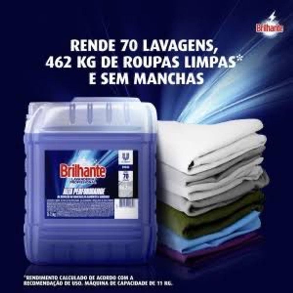 Detergente Liquido Brilhante Alta Performance 7 Litros