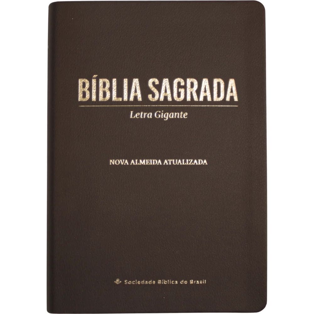 Bíblia Sagrada NAA Nova Almeida Atualizada Letra gigante Marrom