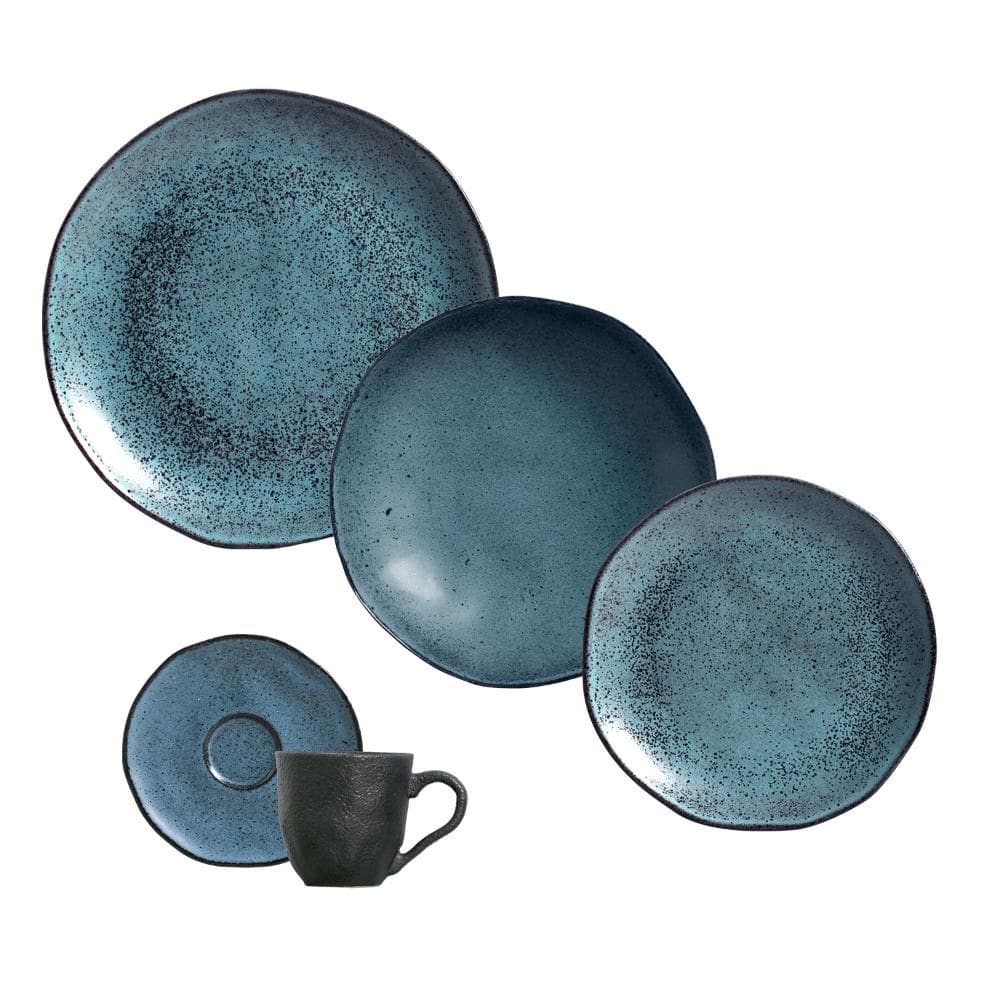 Aparelho de Jantar 20 Peças Orgânico Petroleum