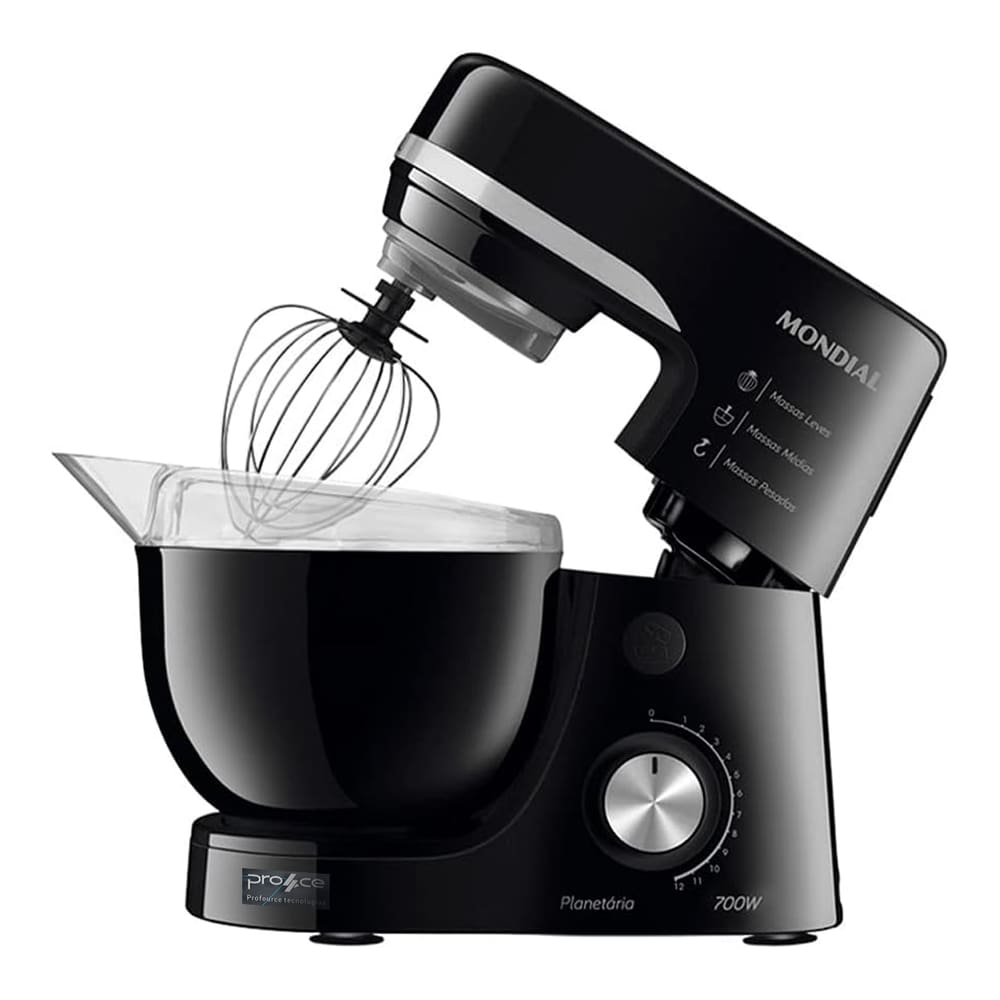 Batedeira Planetária Mondial BP-03-B Preta 700W