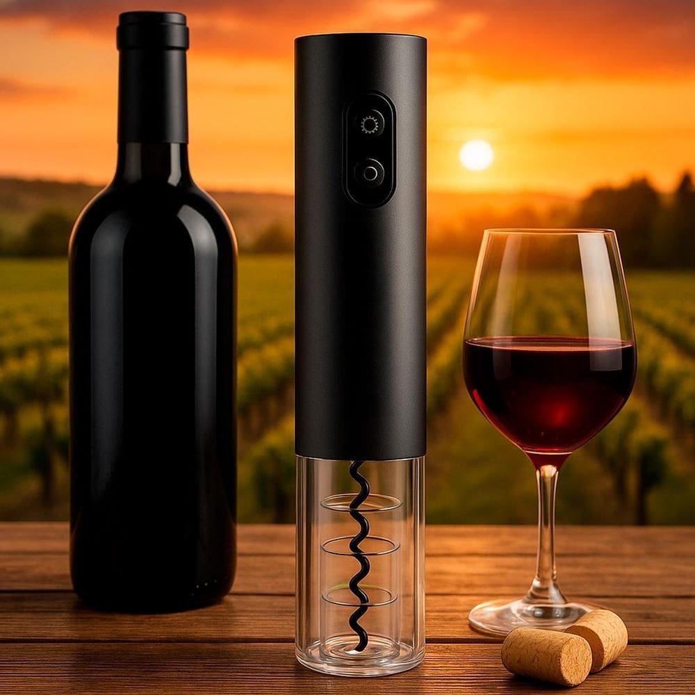 Abridor De Vinho Automático Com Design Sofisticado