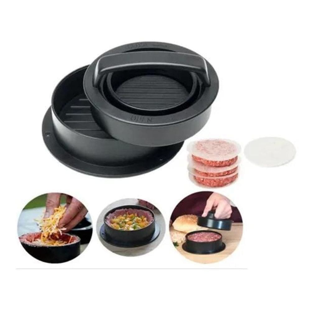 Molde Forma Para Fazer Hambúrguer Prensa Caseiro Artesanal C