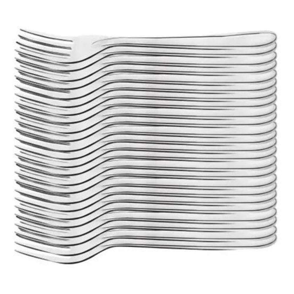 Kit 24 Garfos De Mesa Refeição Talher Garfo De Inox Express