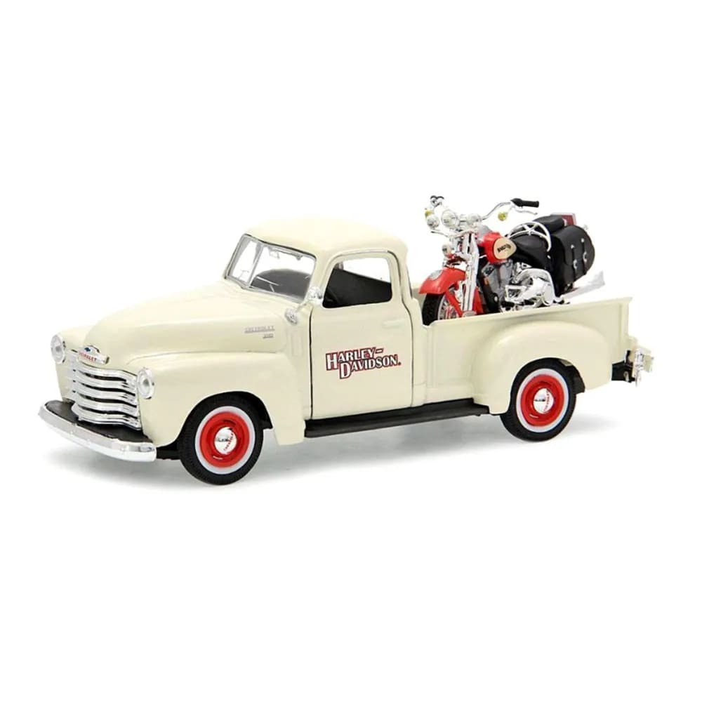 Miniatura 1950 Chevy 3100 + Harley H Springer 1:24 Maisto