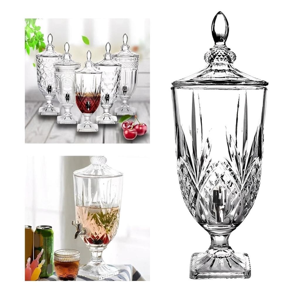 Suqueira De Vidro Transparente 6 Litros