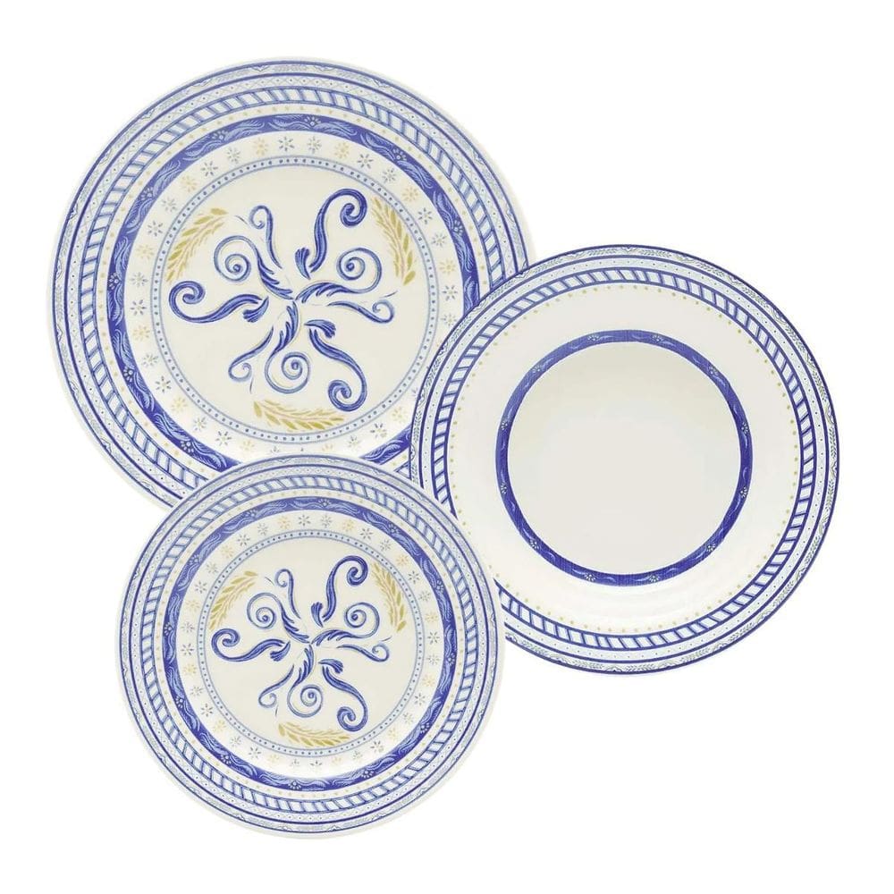 Aparelho De Jantar Jogo Kit 12 Pratos Cerâmica Grano Biona