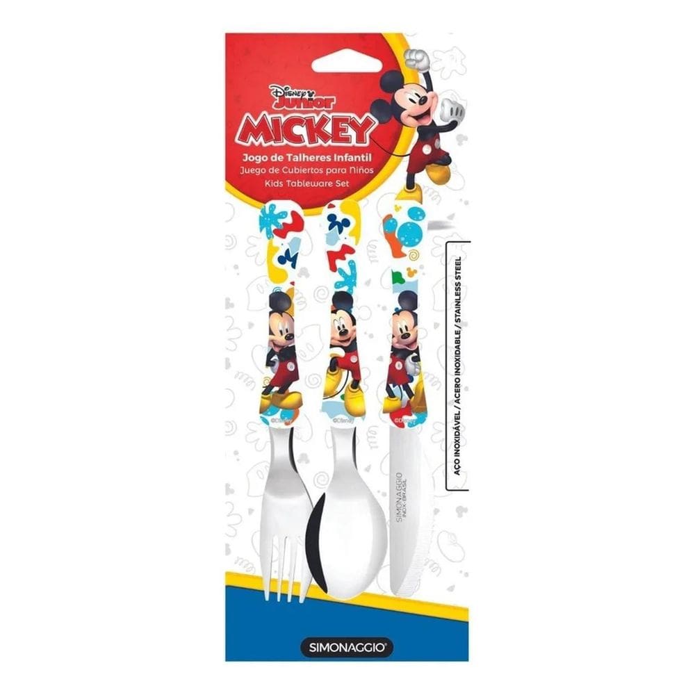 Conjunto De Talheres Personagens Infantil Garfo Faca Colher