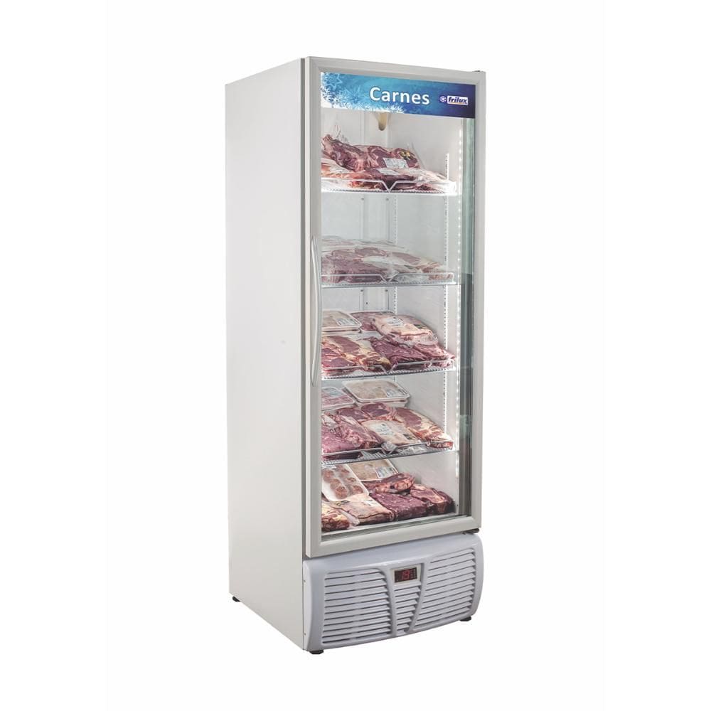 Refrigerador Expositor Vertical para Carnes Frilux 570 Litros Branco Porta de Vidro Aquecido 220V RF-005-C