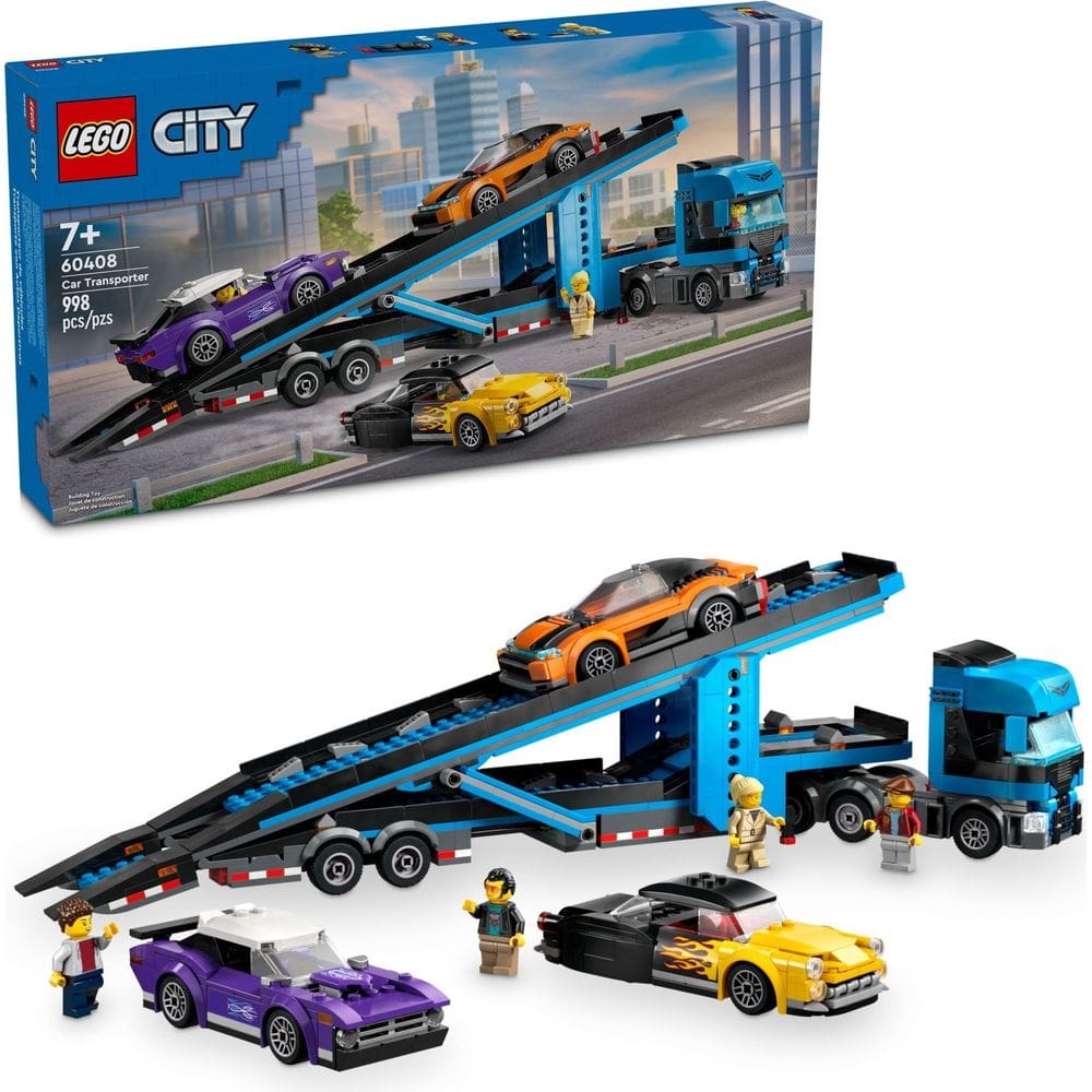 60408- LEGO® City - Caminhão-cegonha com Carros Esportivos