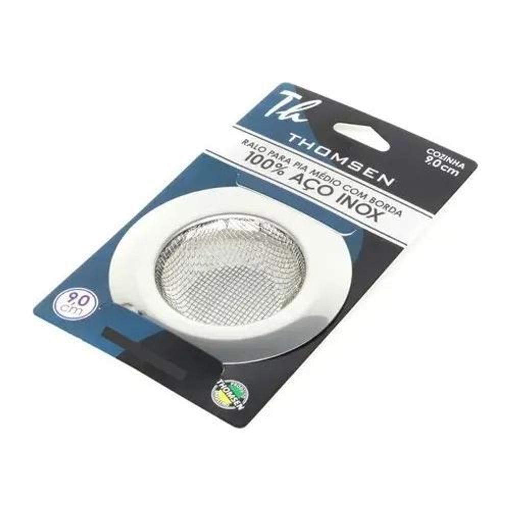 Ralo Pia Cozinha Inox 9 Cm Japones Medio Com Borda