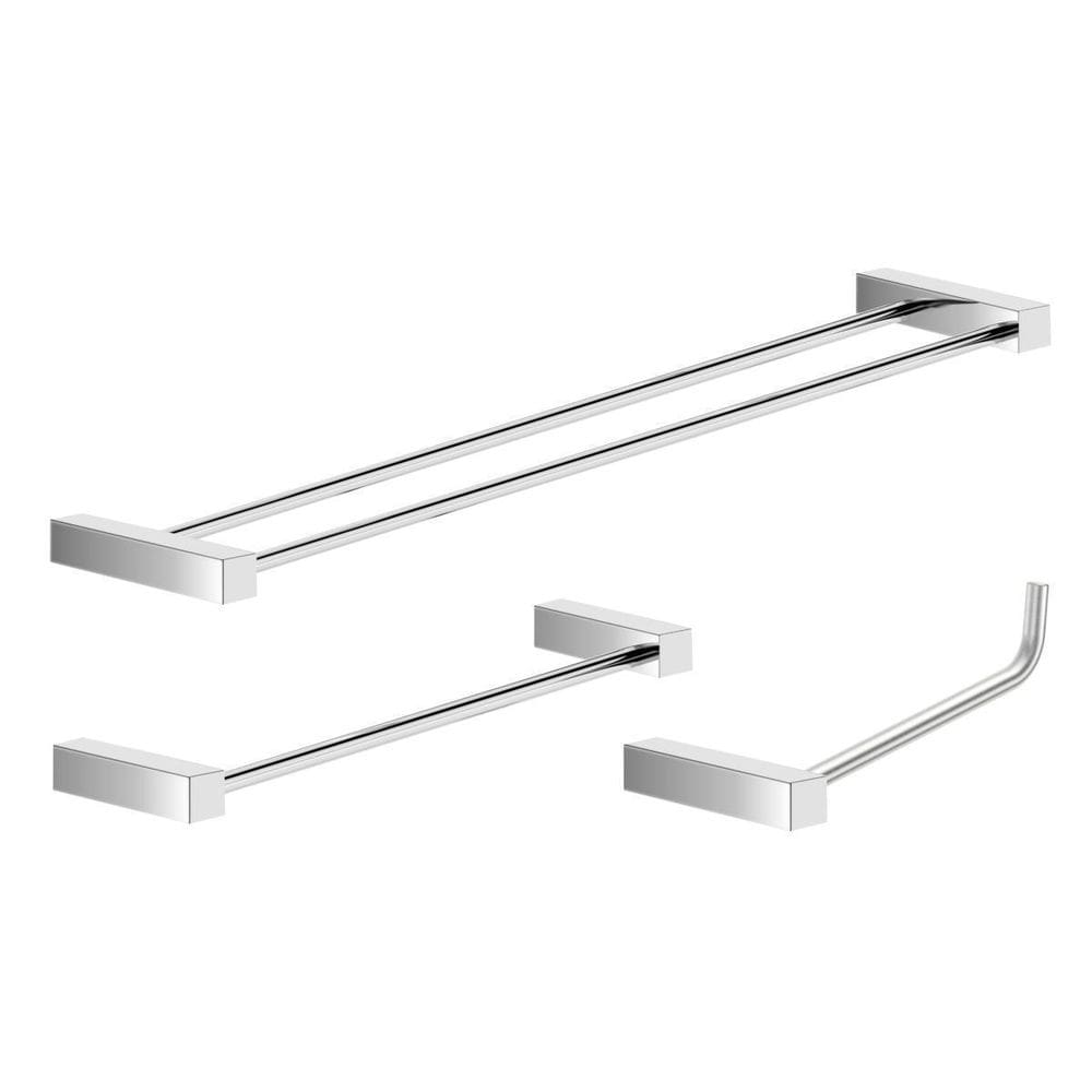 Kit Acessórios Para Banheiro Alto Brilho 3 Peças 2040Tr