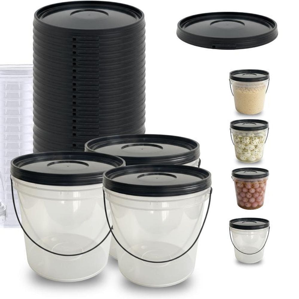 Balde Para Verniz Liquido 3.2 Litros Transparente - 7 Pçs