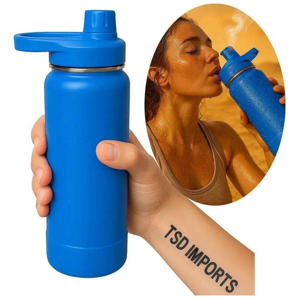 Garrafa Térmica Inox De Água Gelada Academia Esporte 800Ml