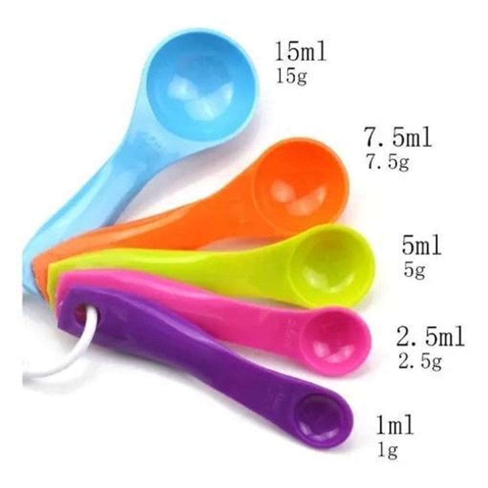 10X Colheres Colher Medida Medidoras Para Cozinha 5 Colhere