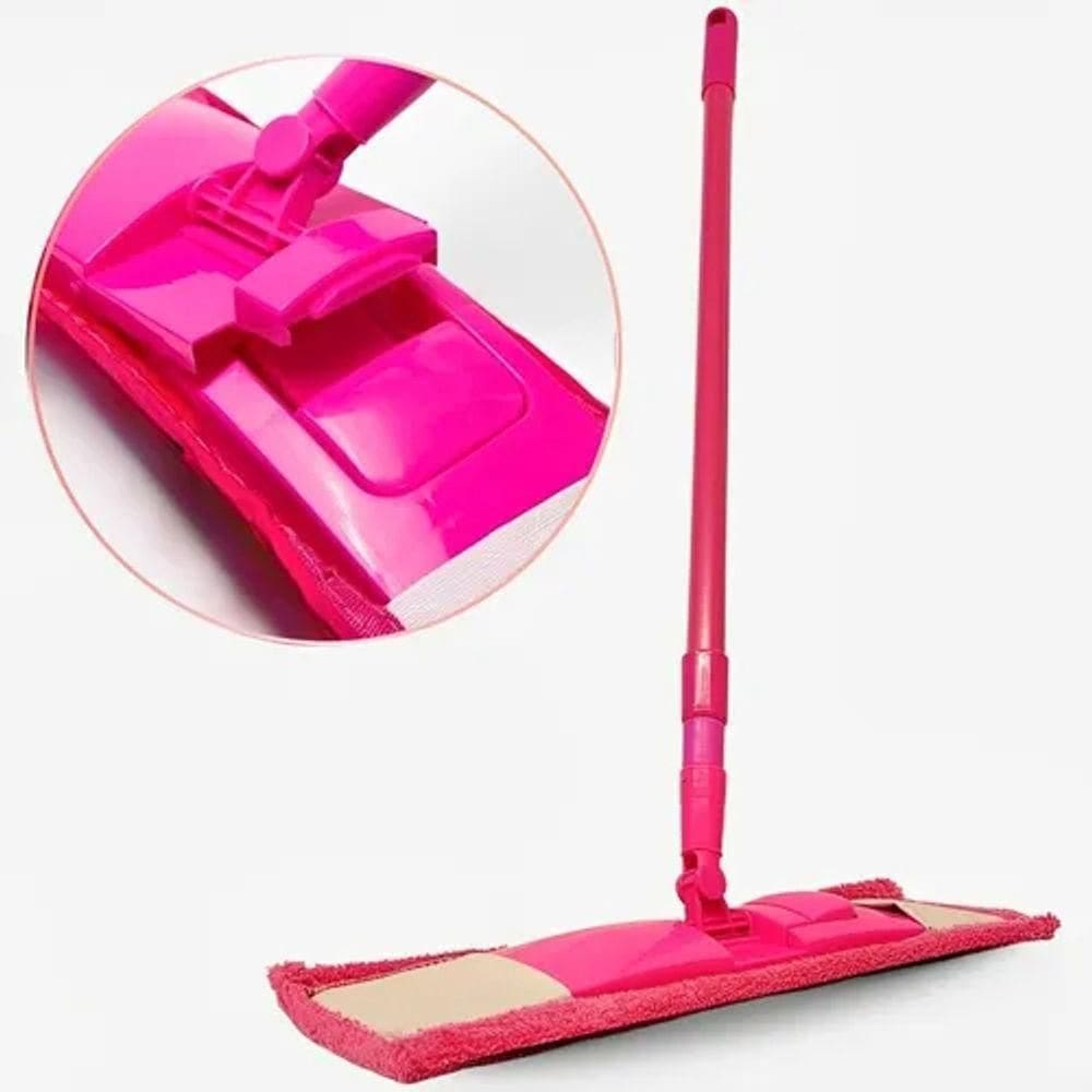 Vassoura Mop Flat Microfibra Cabo Retrátil Limpeza Prática P