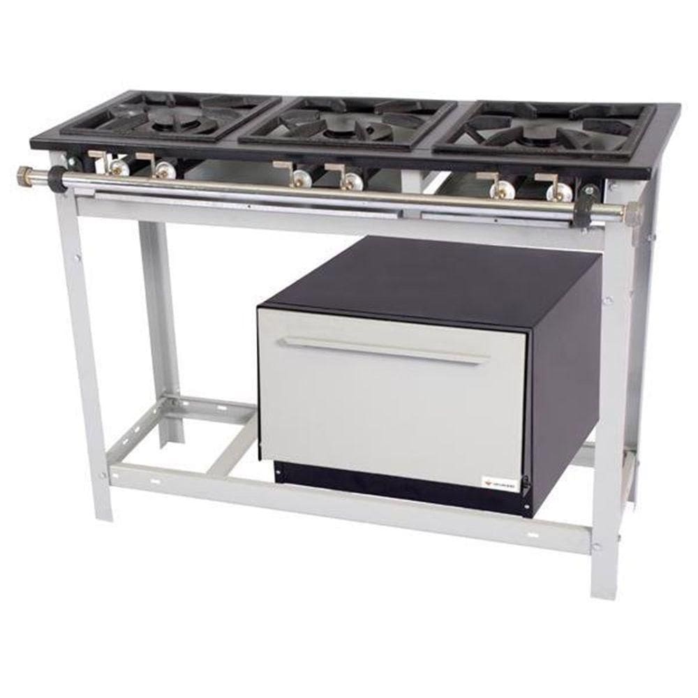 Fogão Venâncio Extra 3 Bocas Duplas e com Forno E3d3f